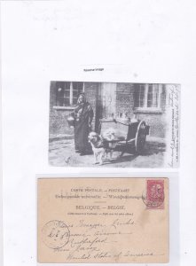 Belgium  1903 stamps postcard to usa Ref 9655