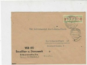 Germany DDR 1960 Central Courier Service Silberstrass Cancel Stamps CoverRf24220
