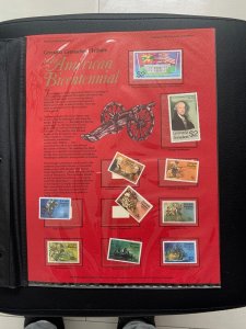 Grenada American bicentennial  stamp panel big size with plastic holder