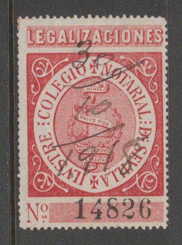 Spain Revenue Fiscal Stamp 7-20b-  scarce Legal and School