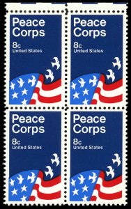 US Sc 1447 VF/MNH Block - 1972 8¢ Peace Corps - P.O. Fresh