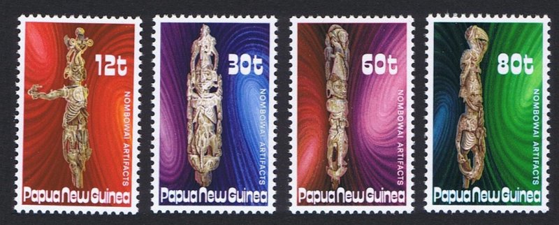 Papua NG Nombowai Wood Carvings 4v 1985 MNH SC#632-635 SG#512-515 MI#512-515