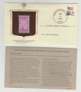 895 Pan American Union w/ Historic Stamps of America Commemorative Cover