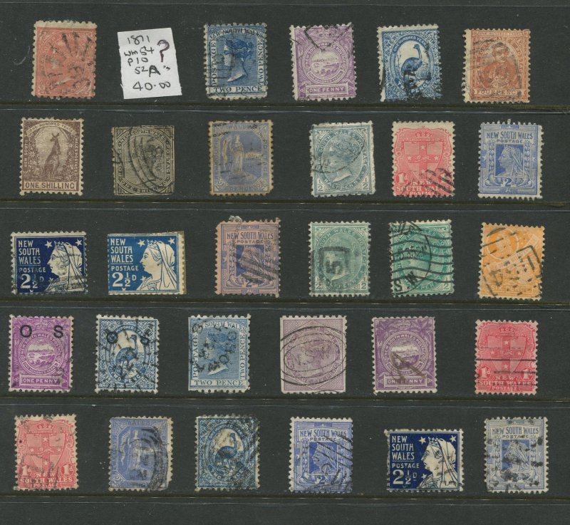 STAMP STATION PERTH New South Wale Selection of 29 Stamps Unchecked Used -Lot 23