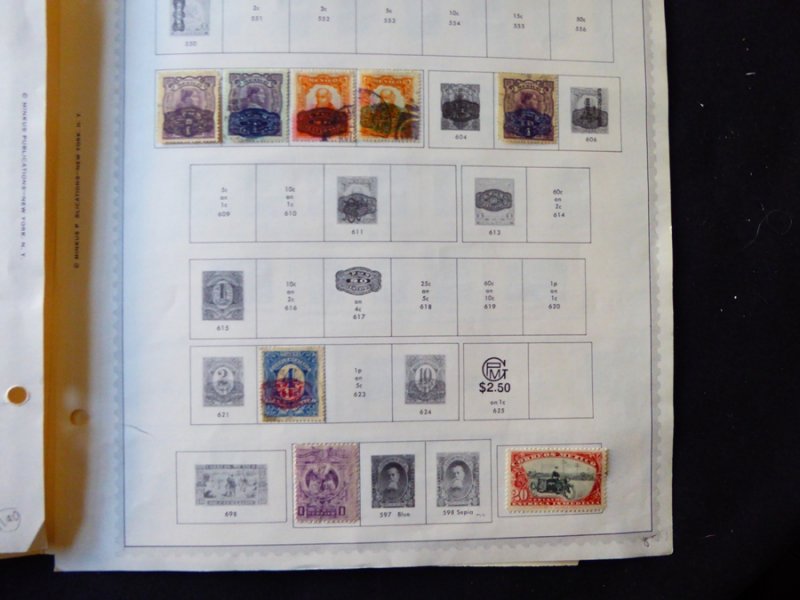 Mexico 1915-1941 Stamp Collection on Album Pages