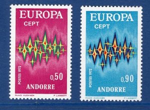 Andorra French  #210-211 MNH   1972     Europa