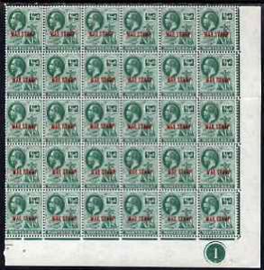 Montserrat 1917-18 KG5  War Tax 1/2d green (red opt) an i...