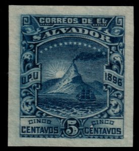 ✔️ EL SALVADOR 1896 - UPU VULCANO SHIP IMPERF WM117 HBNC SC.149 MNH ** [001]