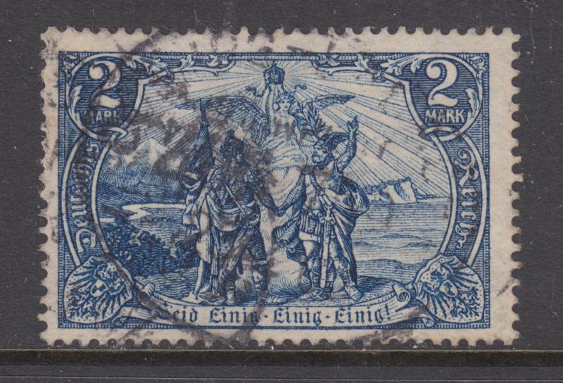 Germany Sc 76 used. 1902 2m gray blue Allegory definitive, F-VF