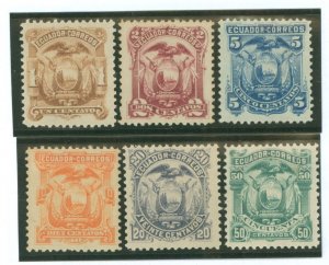 Ecuador #12-17 Unused Single (Complete Set)