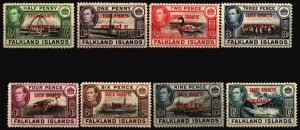 Falkland Island Dependencies -  Unused Hinged Scott 4L1 - 4L8