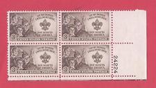 SCOTT # 995 BOY SCOUTS PLATE BLOCK MINT NEVER HINGED GREAT LOOKING GEM  !!