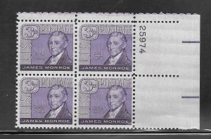 #1105 MNH Plate Block