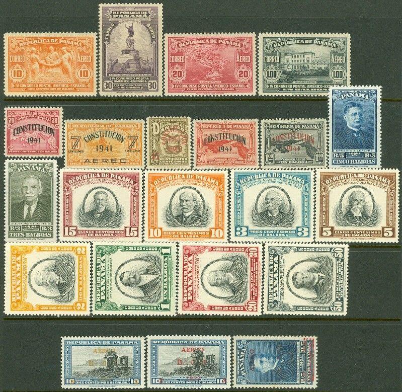 EDW1949SELL : PANAMA Beautiful, all VF MOG collect of ALL CPLT Air Mail Cat $219