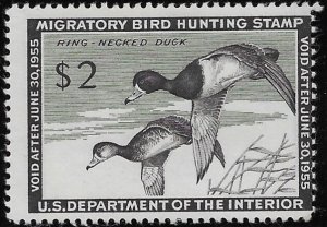 US RW 21  1954  federal duck stamp  mint fine hinged