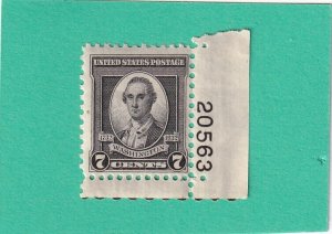 US 712 MNH OG W/ PLATE NUMBER 20563