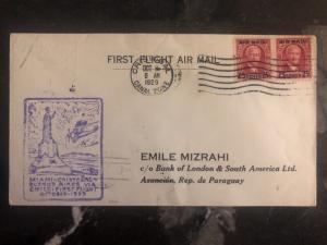 1929 Cristobal Canal Zone First Flight cover FFC To Bank Of London Paraguay