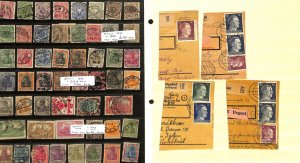 Germany Stamp Collection, Lot on 3 Stock Pages, All Different Early Issues