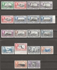 FALKLAND ISLANDS 1938/50 SG 146/63 MNH Cat £475