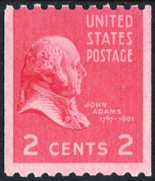 SC#850 2¢ John Adams Coil Single (1939) MLH