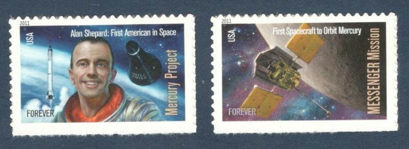 4527-28 Mercury & Messenger US Set Mint/nh Free Shipping (A-333)