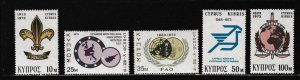 Cyprus # 404-408, Anniversaries & Events, Mint NH, 1/2 Cat.