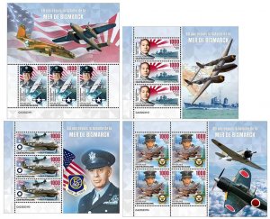 C A R - 2023 - Battle of Bismarck Sea - Perf 4 Min Sheets - Mint Never Hinged