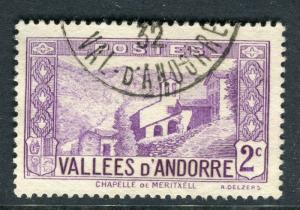 ANDORRA; 1932 early Views issue fine used 2c. value