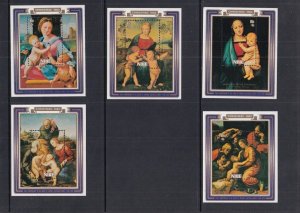 Niue #401-405 MNH 1983 Christmas sheets x5