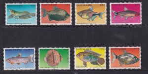 Surinam  #557-561,C92-C94  MNH  1980  fish