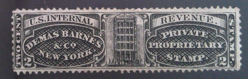 Scott #RS25a - 2c Black - Old Paper - Demas Barnes & Co.