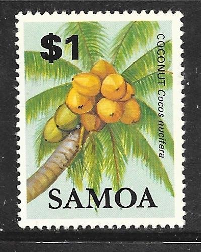 Samoa 615: $1 Coconut (Cocos nucifera), MH, VF
