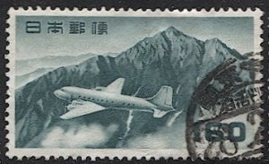 JAPAN  1952 Sc C38 Used VF, 160y Airmail, JSCA /Sakura A32 - Airplane