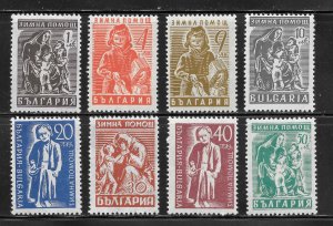 Bulgaria Scott 545-52 Unused LHOG - 1946 Mother/Child/Relief Worker - SCV $2.25