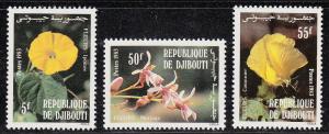 Djibouti Local Flowers Type (Scott #558-60) MNH-VF