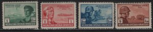 CROATIA, B33-B36 , MINT HINGED, SET