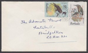 BARBADOS 1981 local cover WORTHING PO 2 cds - birds franking................U267