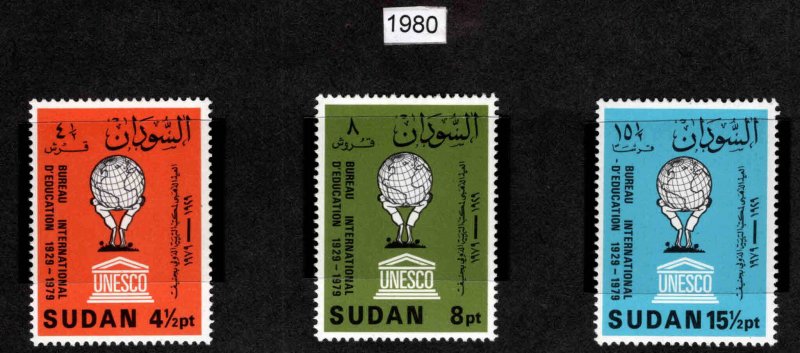 SUDAN Scott 320-322 MNH**  UNESCO set