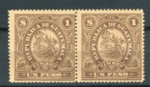 GUATEMALA; 1890s early classic 1P. Mint MNH Revenue PAIR