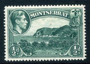 MONTSERRAT;  1938 early GVI issue Mint hinged Perf 14 issue, 1/2d. SP-245841