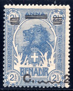 Somalia It. - Leoni Cent. 25 out of 2.1/2 overprint only C. 2