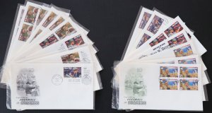 U.S. Used Stamp Scott #3147 - 3150 32c Football Coaches Lot of 17 ArtCraft FDCs