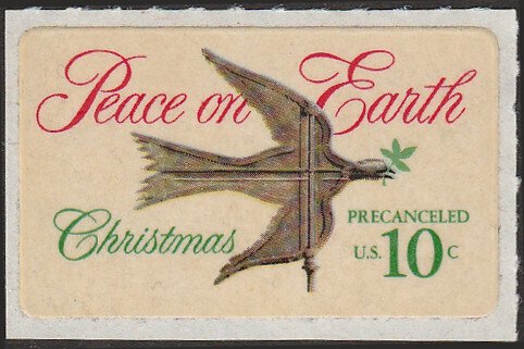 # 1552 MINT NEVER HINGED ( MNH ) CHRISTMAS DOVE AND WEATHER VANE SELF STICK