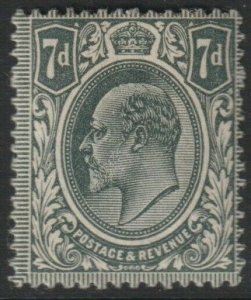 Sc# 145 Great Britain 1910 KEVII 7 pence MLH CV $42.50 Stk #2