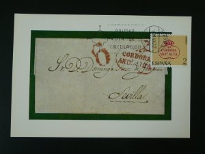 postal history of Cordoba maximum card Spain 85133