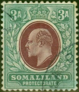 Somaliland 1911 3a Chocolate & Grey-Green SG49a Chalk Fine Used