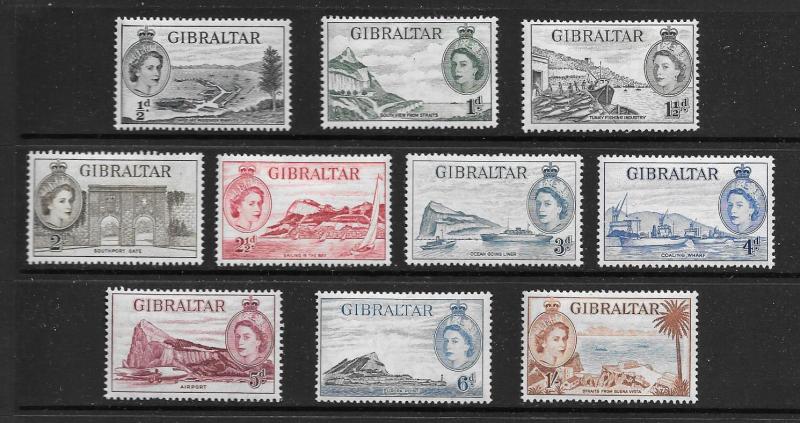 Gibraltar  Scott #132-141  Mint H Scott CV $23.60