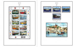 COLOR PRINTED MALTA 2011-2020 STAMP ALBUM PAGES (87 illustrated pages)