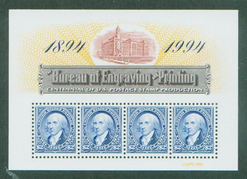 U.S. Scott 2875 VF MNH Bureau of Engraving and Printing SS