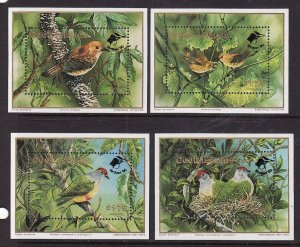 Cook Islands-Sc#C24-7-unused NH Airmail sheets-Birds-overprinted Birdpex '90-